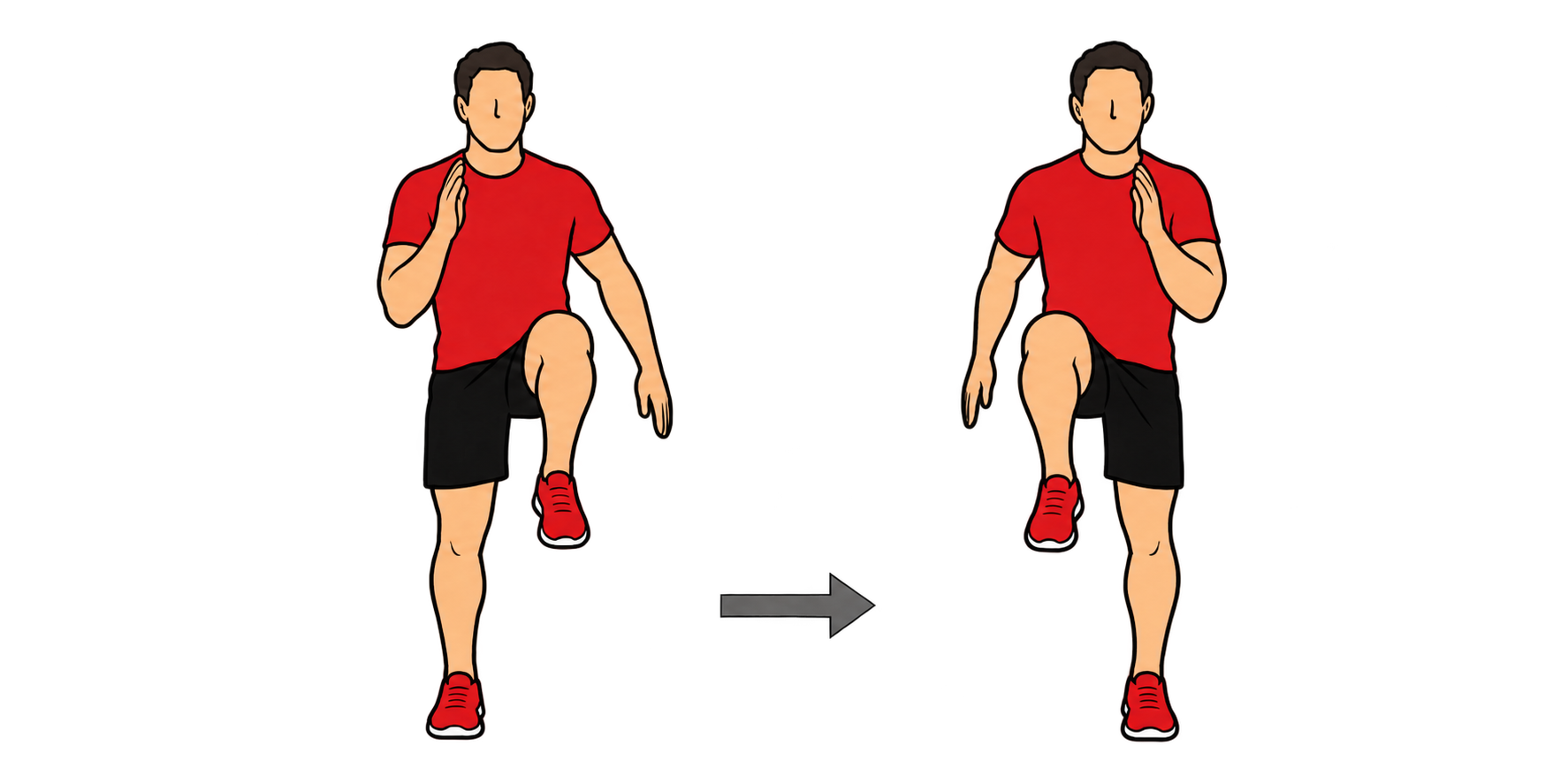 Lateral High Knee Run / ラテラルハイニーラン：スタート