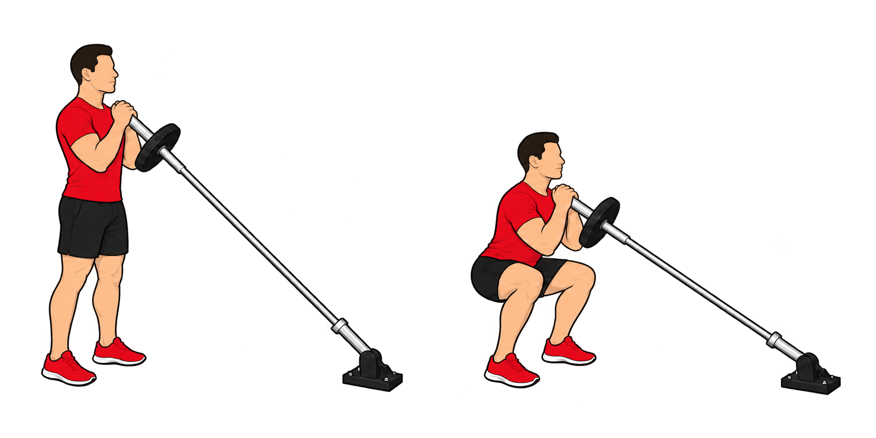 Landmine Squat（ランドマインスクワット）：スタート