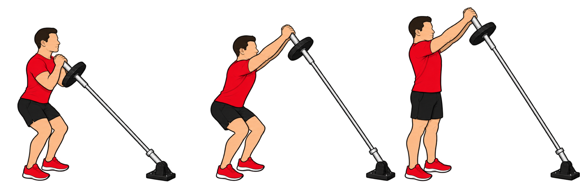 Landmine Push Press（ランドマインプッシュプレス）：浅いディップ
