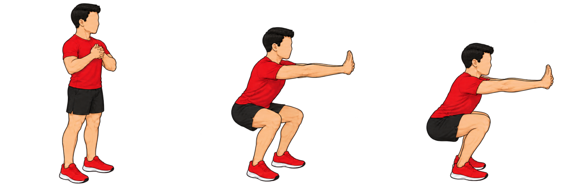 Reaching Squat（リーチングスクワット）：スタート