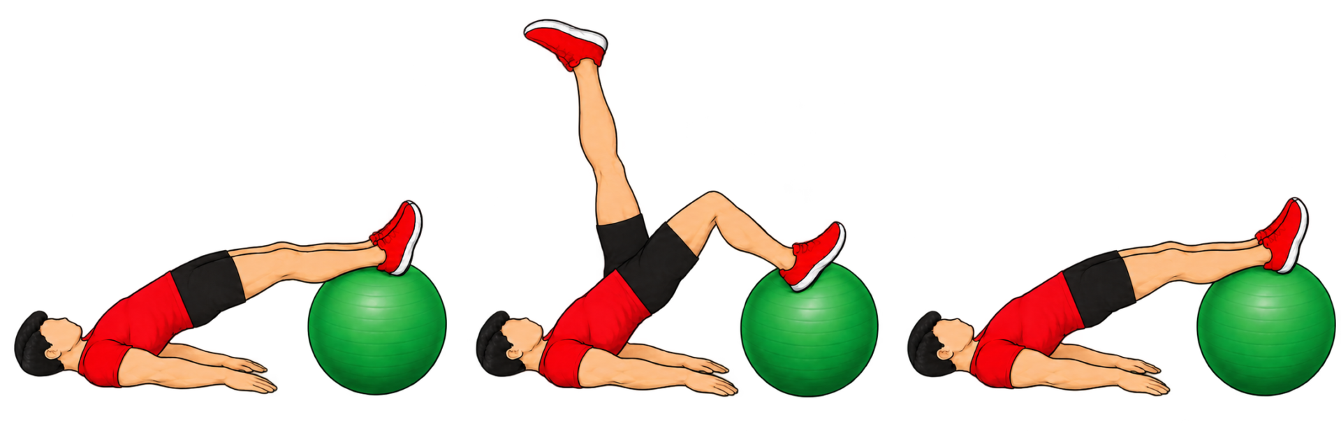SB 1-Leg Leg Curl(SB 1レッグレッグカール):片脚で引き寄せる